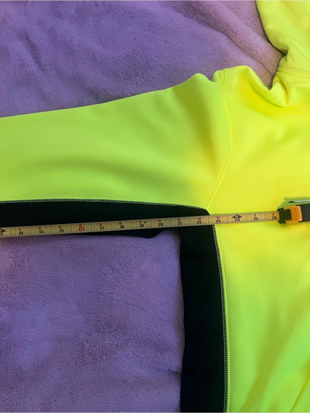 Nike Mens Neon Yellow and Black Full-Zip Therma-Fit Jacket